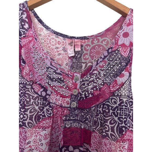 Y2K Dolled Up by Fang Sheer Tank Women Medium Fairycore Bohemian Feminine Dainty - Picture 3 of 8